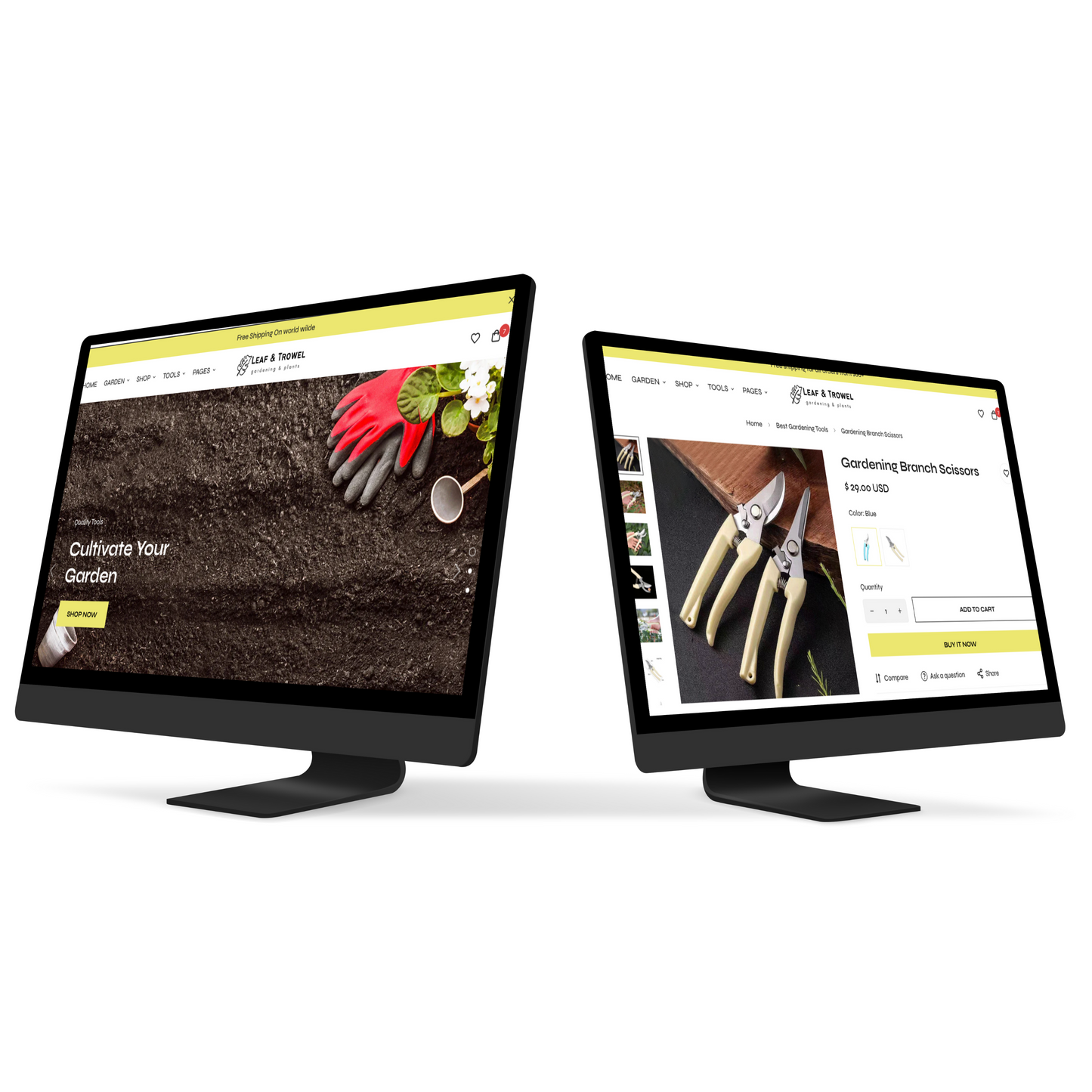Premimum gardening tools Store based on Shopify