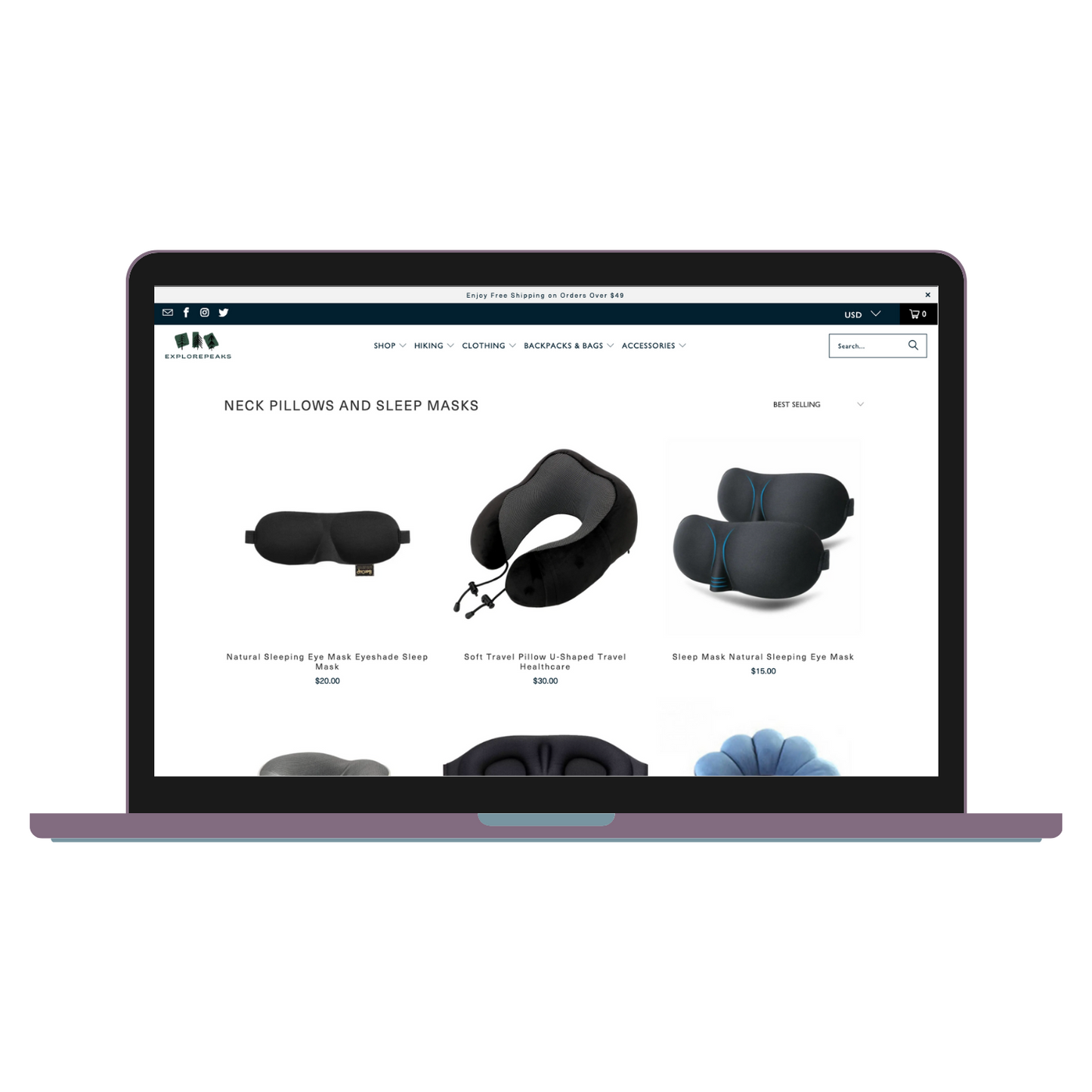ExplorePeaks - Outdoor Adventure Shopify Website
