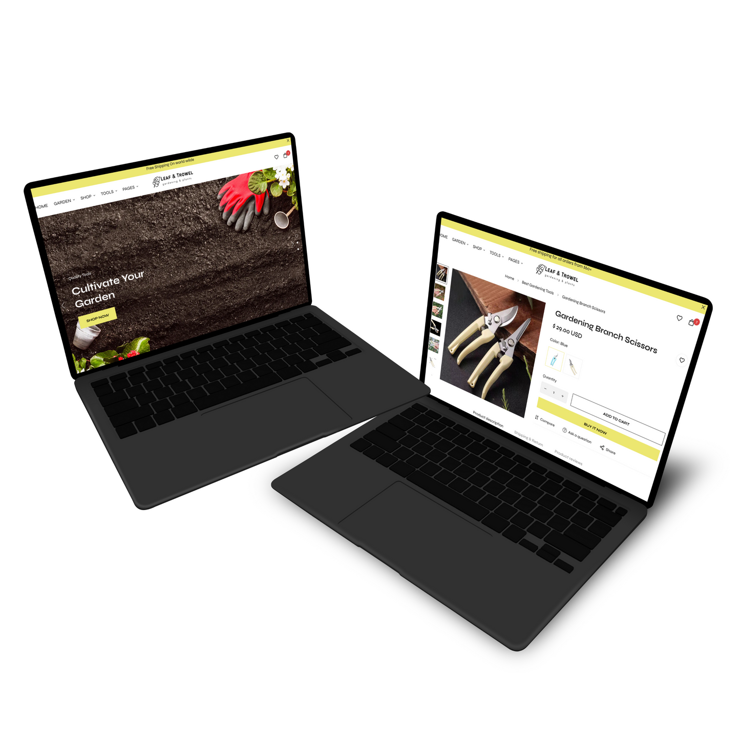 Shopify Prebuilt gardening tools Store