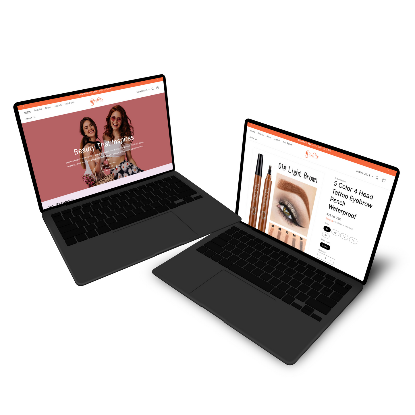 Shopify beauty products Store