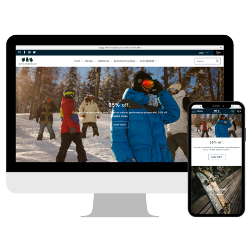 ExplorePeaks - Outdoor Adventure Shopify Website