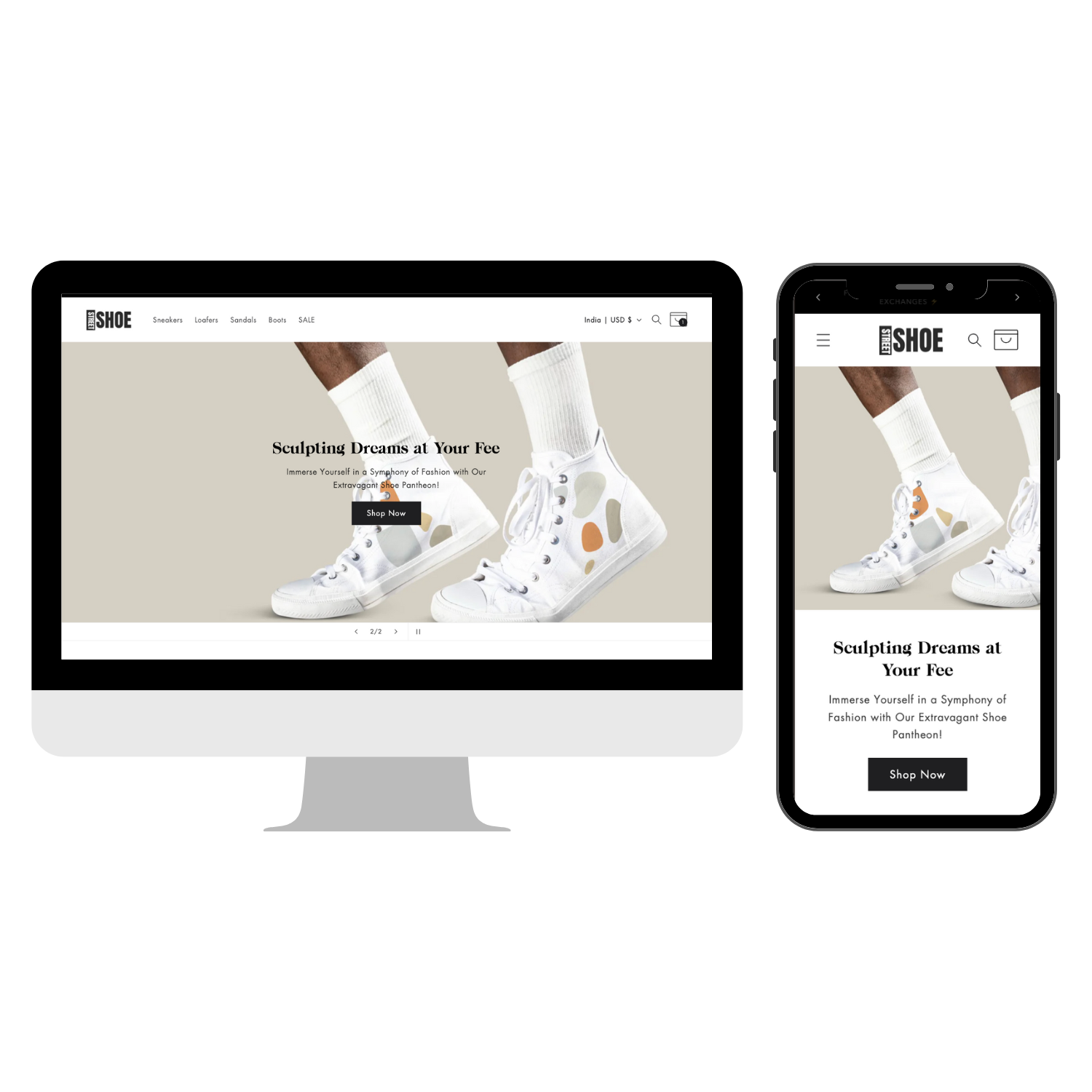 Shopify Shoes Street Shoe - Ready Made Sneaker Store based on Shopify – Ecomency