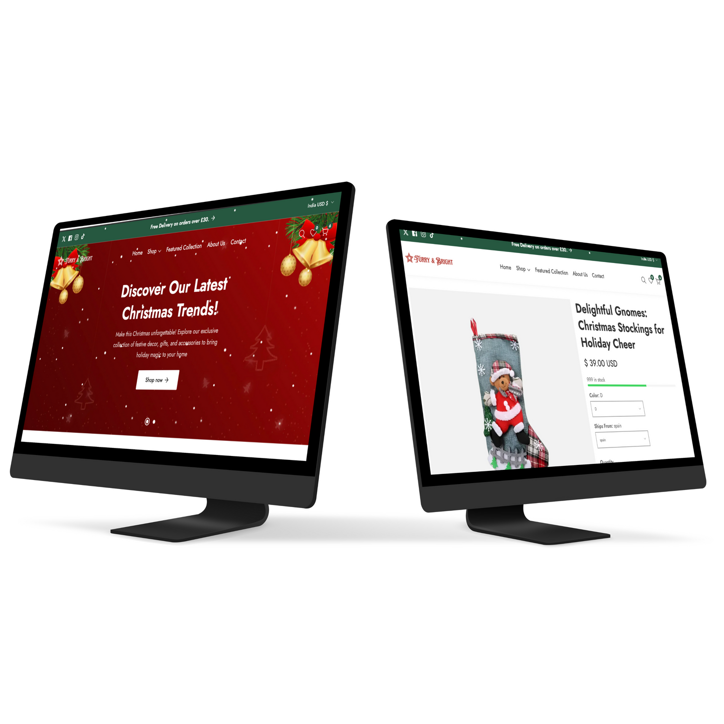 Premimum christmas Store based on Shopify