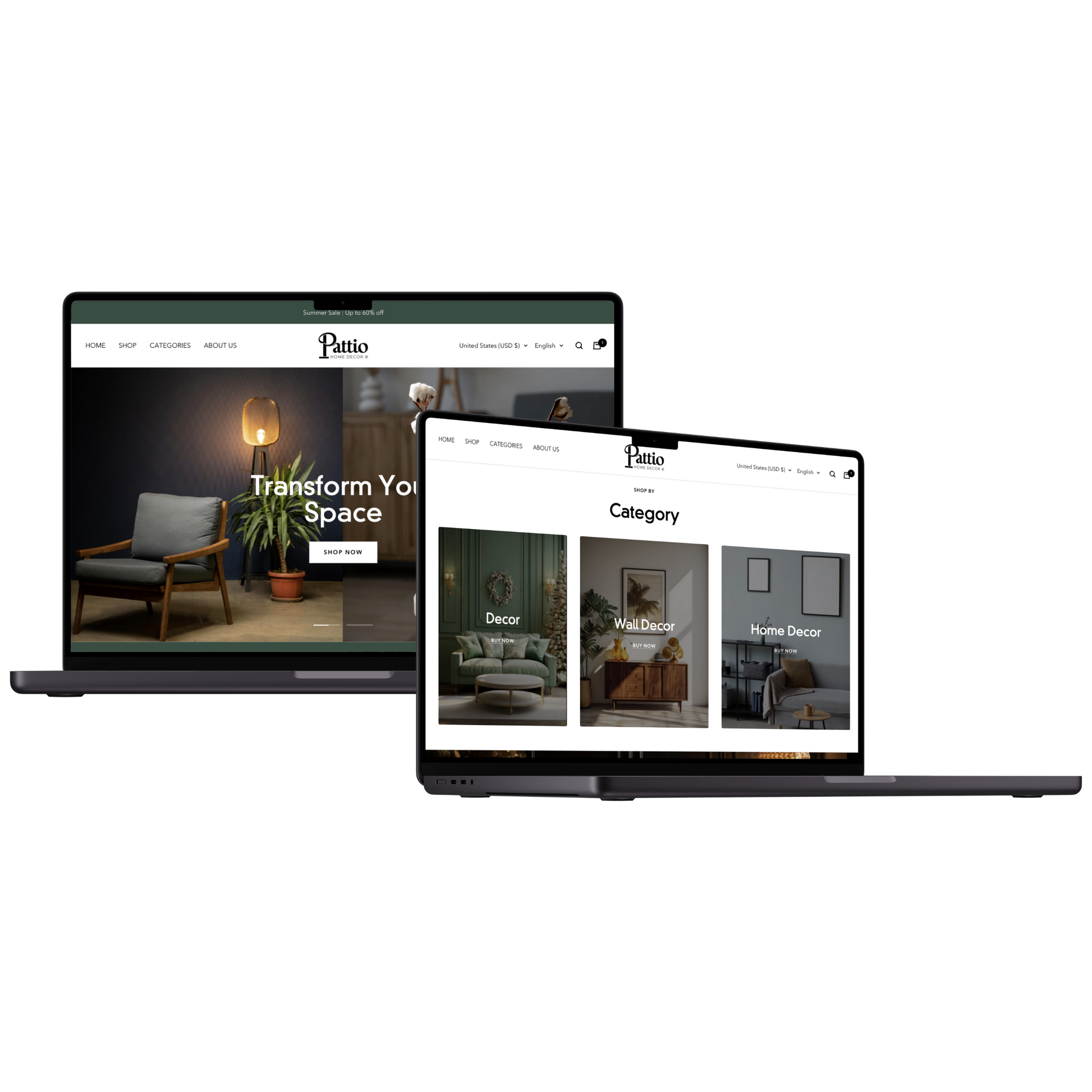 Premimum homedecor Store based on Shopify