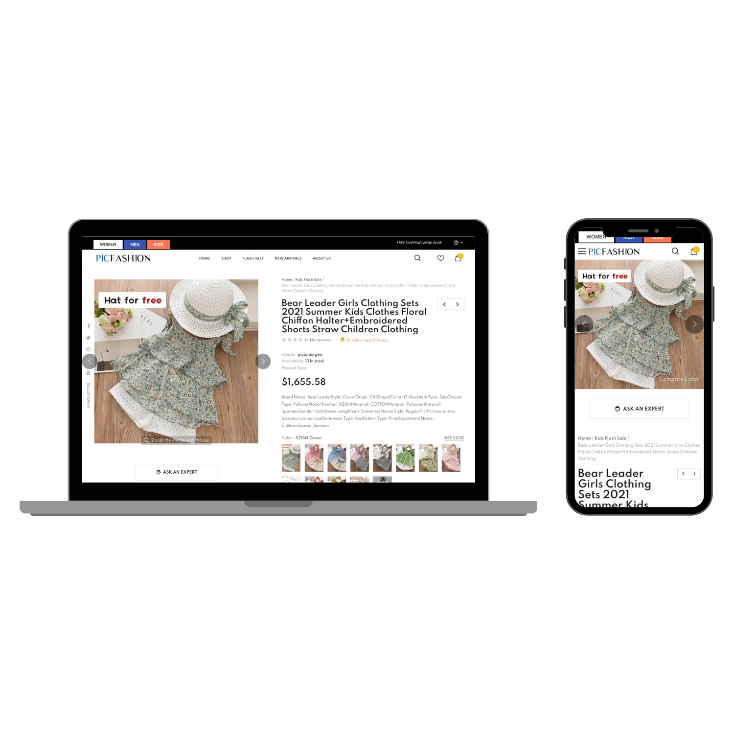 Pic Fashion: Premade Shopify Fashion Store