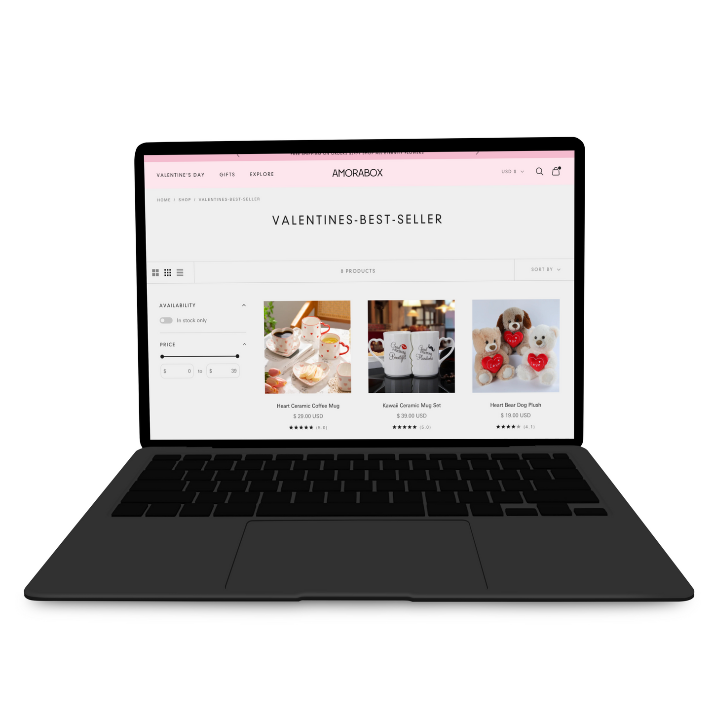 Shopify Prebuilt VALENTINE'S GIFTS Store-1