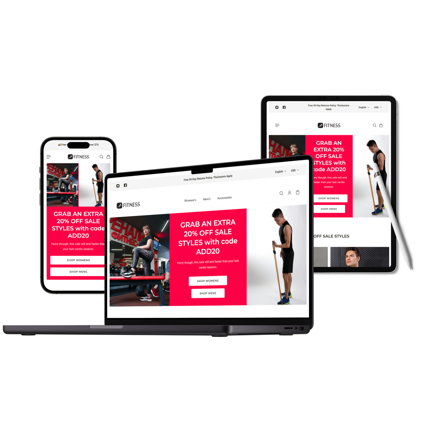 Premium Fitness Store based on Shopify