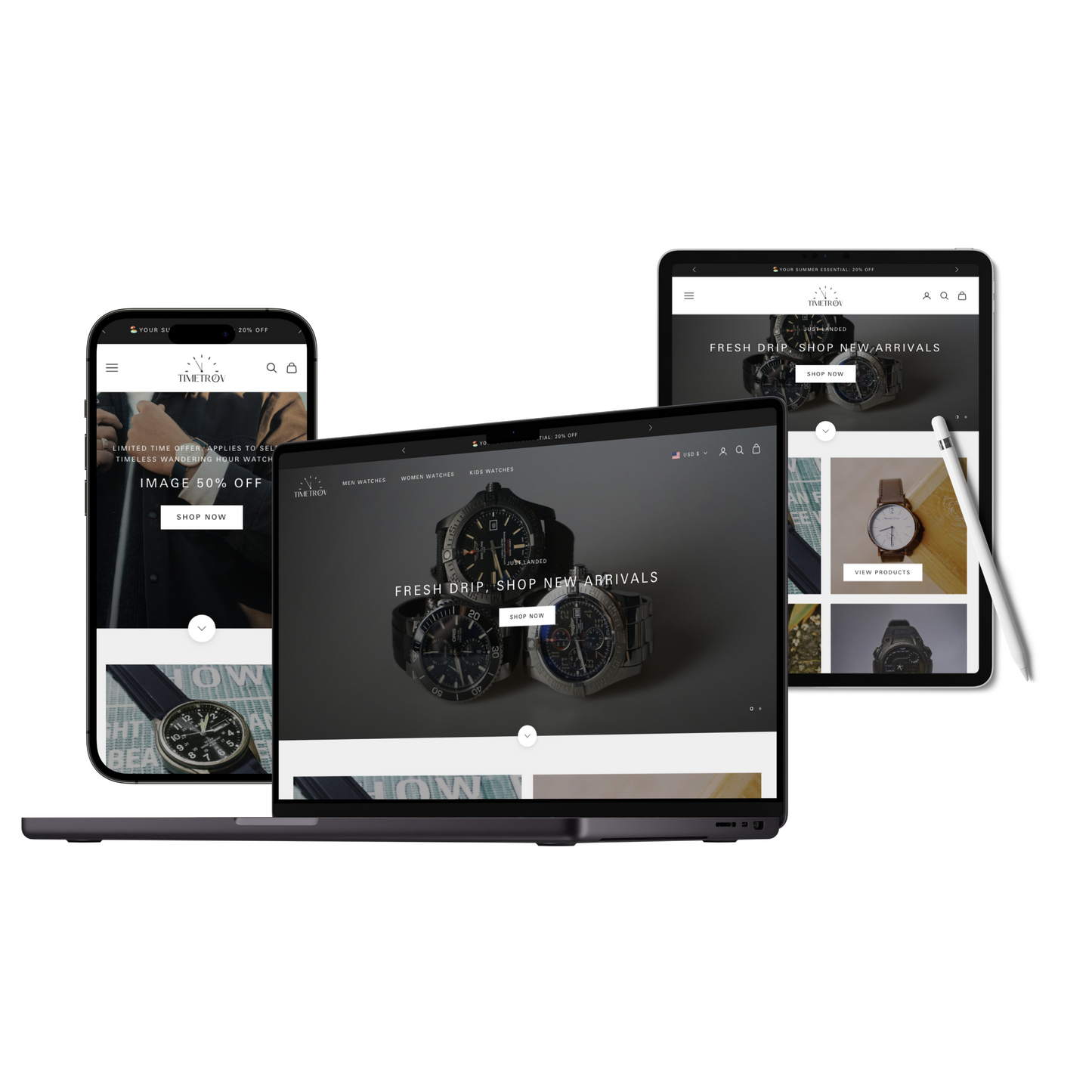 Premimum Luxury Watch Store based on Shopify,