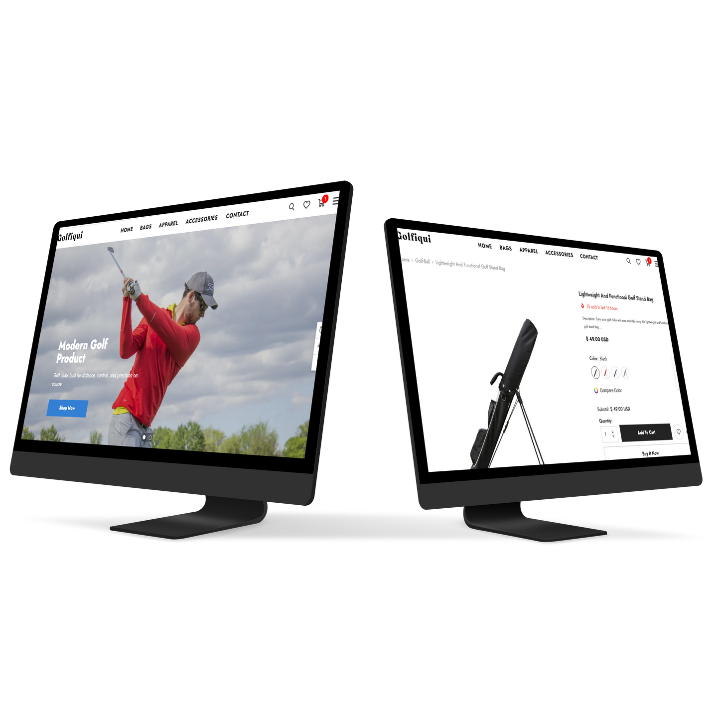 Premimum Golf Store based on Shopify